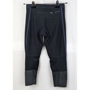 Nike Dri-Fit Black Capri Leggings Workout Running Athletic Mesh Design Women XS